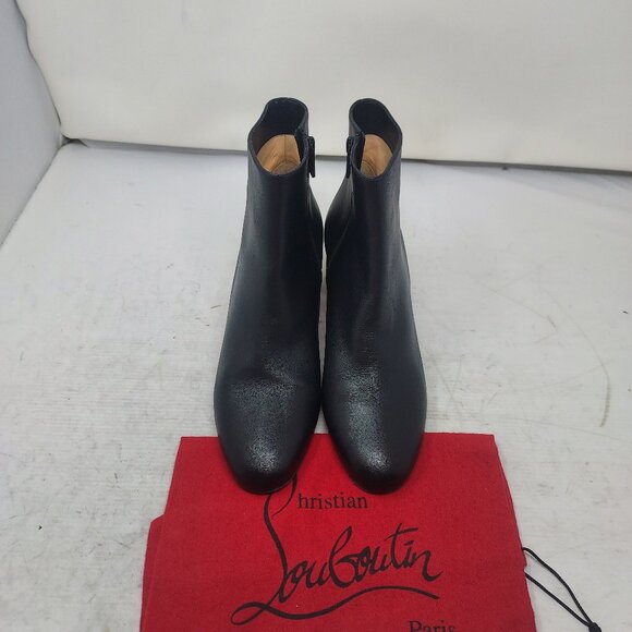Christian Louboutin Black Turela Leather Ankle Boot - Picture 6 of 13